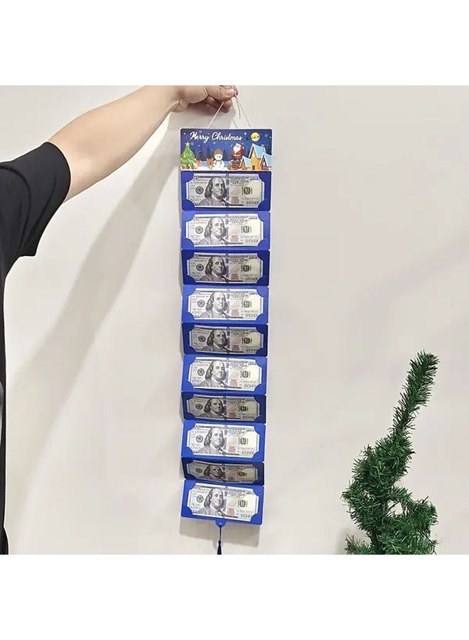 5 Pcs Christmas Cash Bags And Gift Card Holders Set With Santa Snowflake Tree Pattern - Image 4